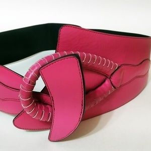 Pink Leather Women's Belt